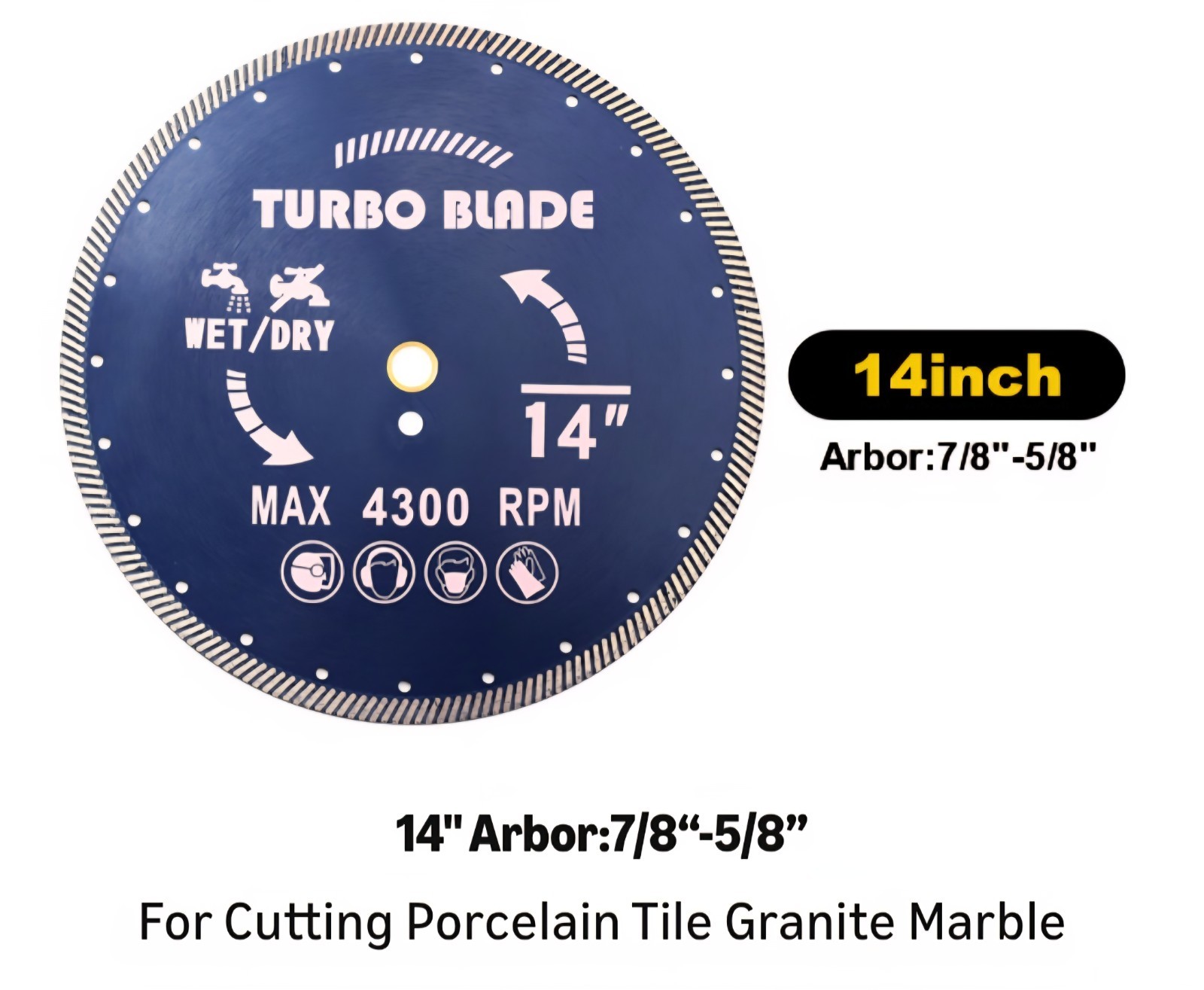 14" Diamond Turbo Saw Blade Granite Marble