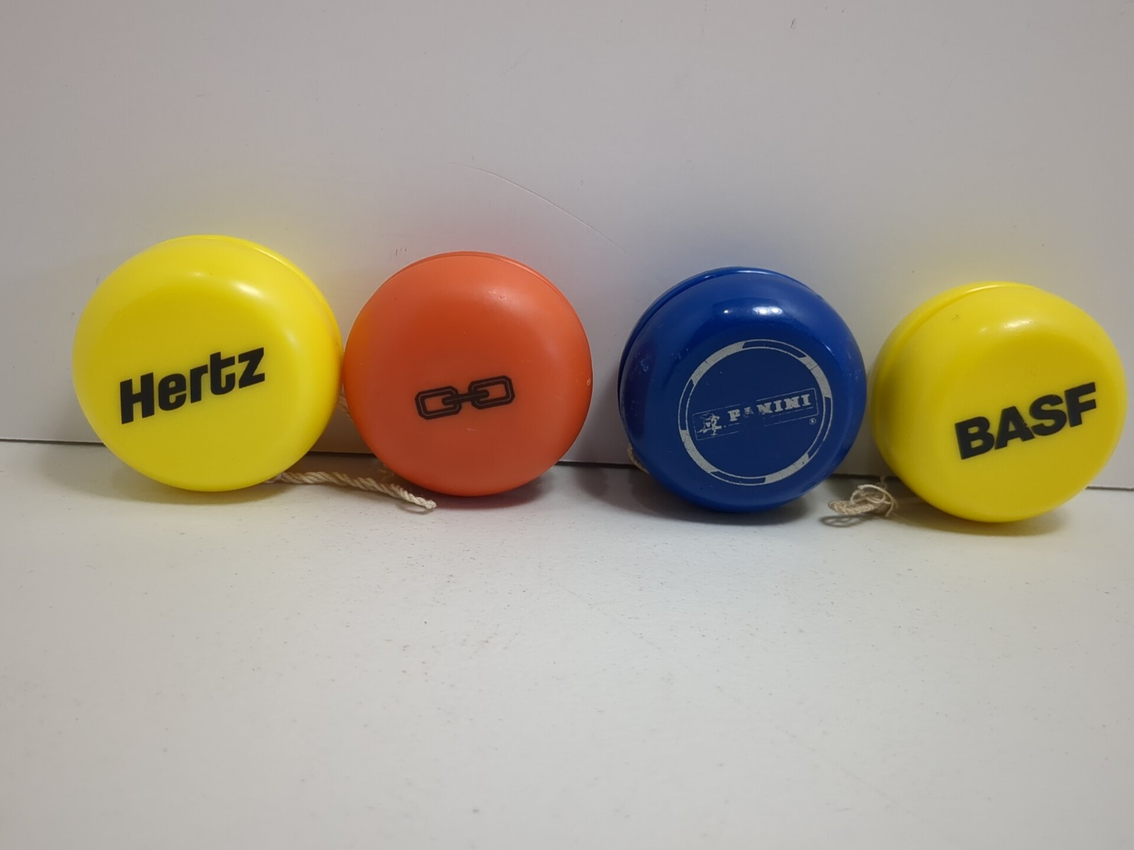 Lot Of 4 Advertising Yoyo's Hertz, Panini, BASF, & The Crowther People Pre-owned