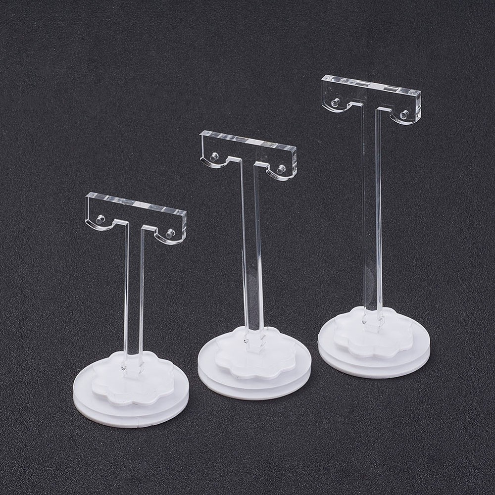 1set 3pcs T Bar Earring Displays Acrylic Clear 3pcs/set Jewelry display