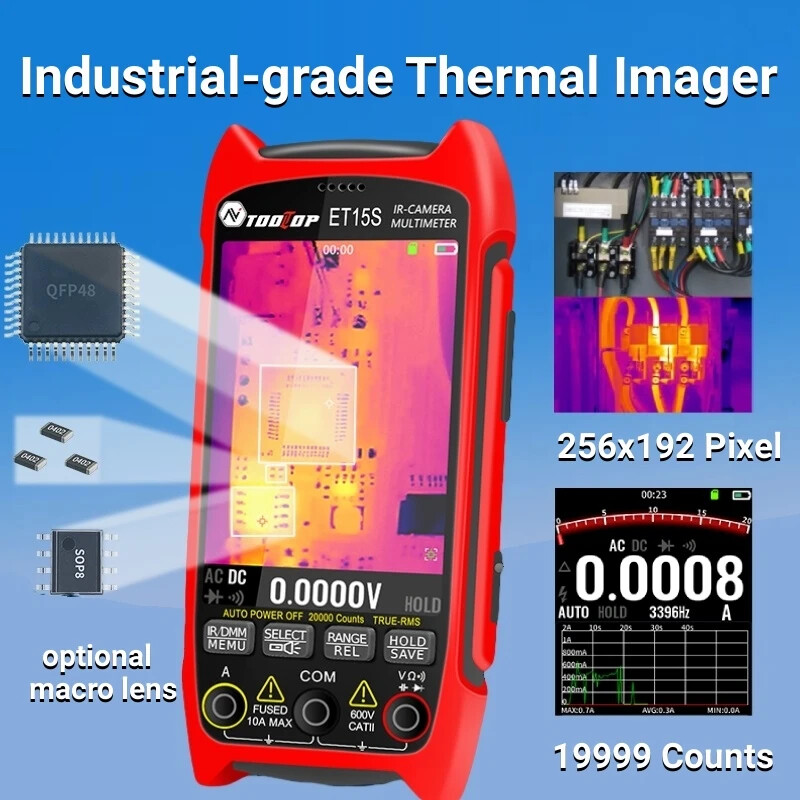 Thermal Imaging Camera Multimeter 256*192 Resolution 19999 Word Multimeter 3.5''