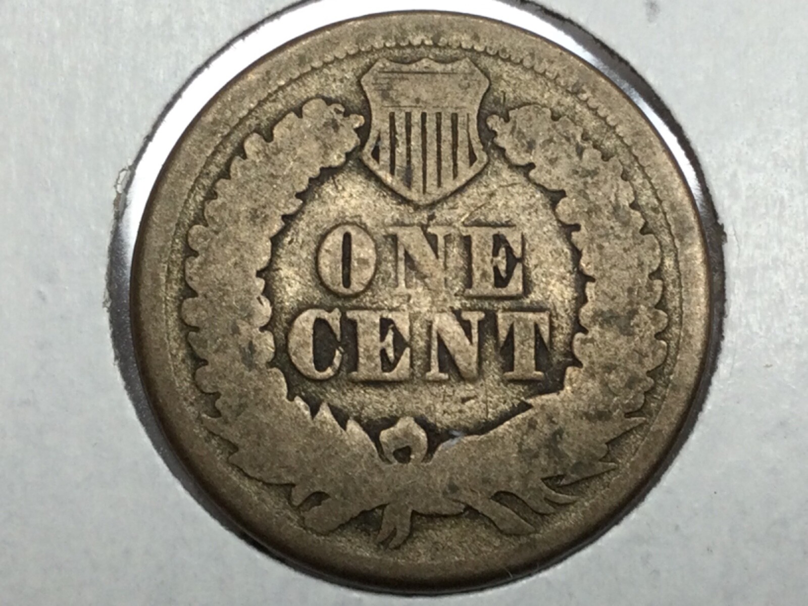 1863 Copper Nickel Indian Cent in very fine