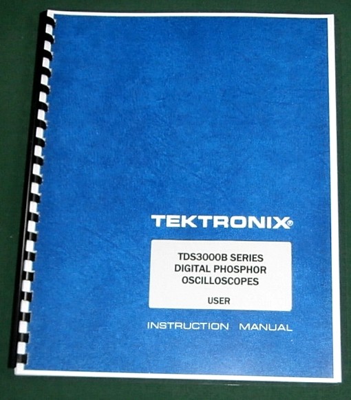 Tektronix TDS3000B Series User Manual: Comb Bound & Protective Covers