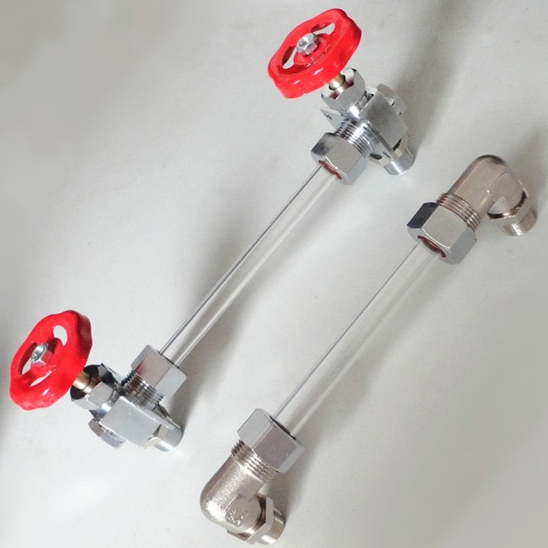 water level gauge 3 branch glass tube elbow steam generator boiler elbow