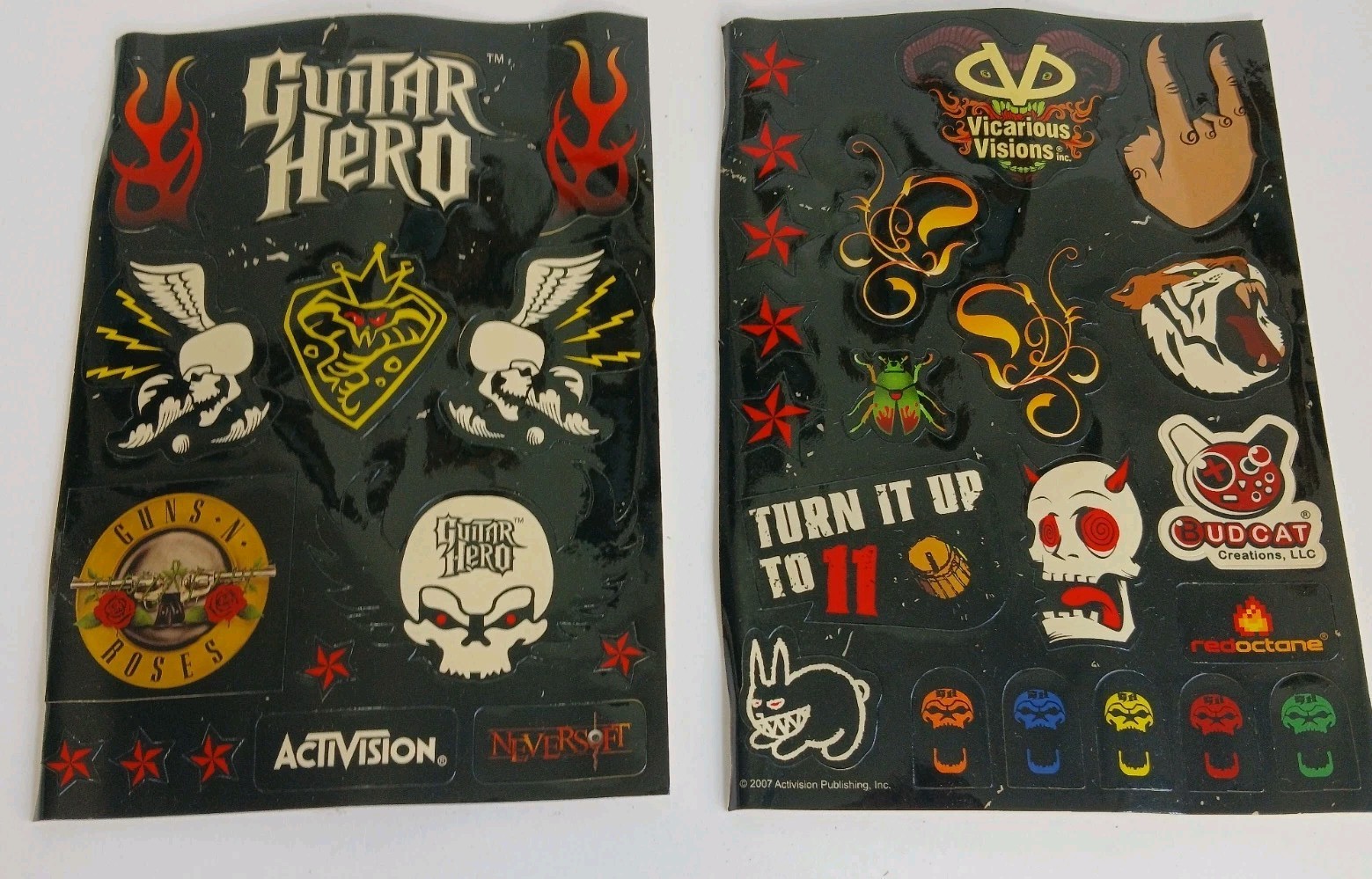 Guitar Hero Stickers Unused Original, Lot of 2, Vintage