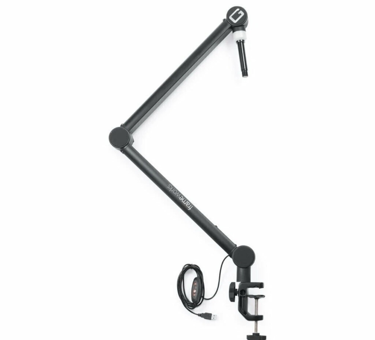 Gator Frameworks Pro Broadcast Boom Mic Stand w/ LED Light - GFWMICBCBM4000