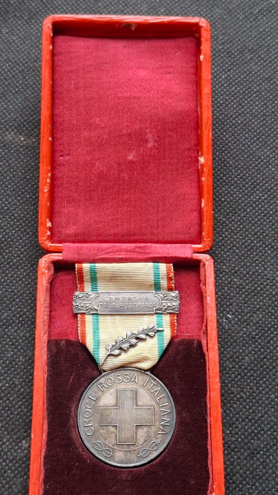 CRI Volunteer Merit Medal Italian Pink Cross Italian-Austrian Bar