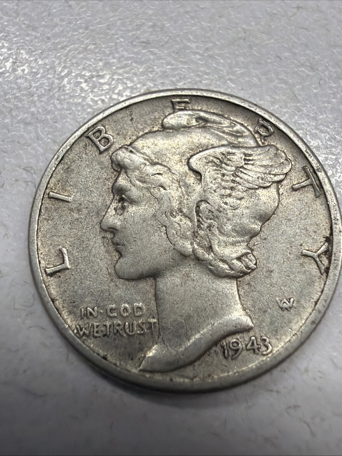 1943 Mercury Dime - Actual Silver Coin  Shown Same Day Shipping