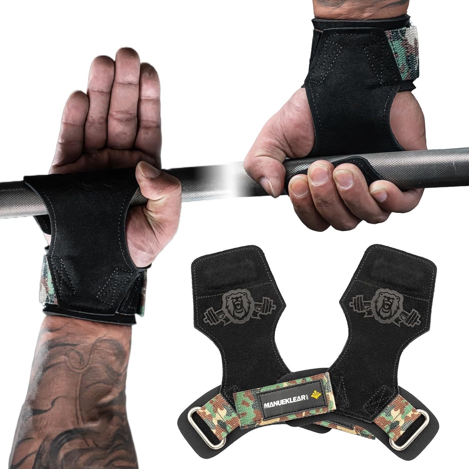 Ergonomic Double Leather Gym Lifting Straps for Deadlifts & Power Training