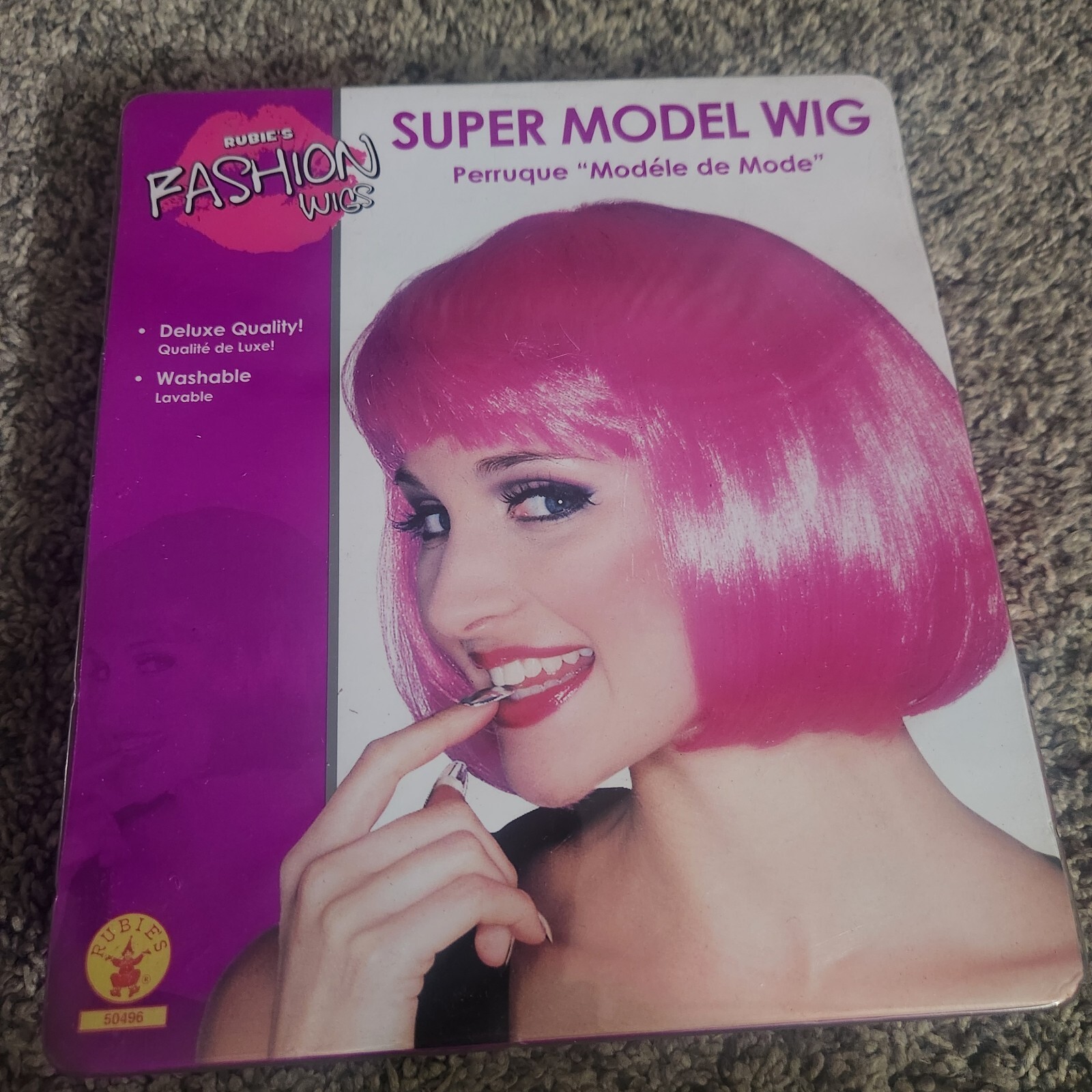 Super Model Pink Wig Rubies Costume Dress-Up NEW Halloween