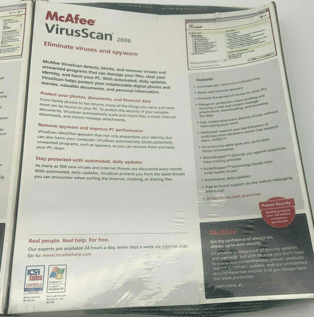 McAfee VirusScan 2006&Personal Firewall Plus 2006 Vintage Security Software NOS
