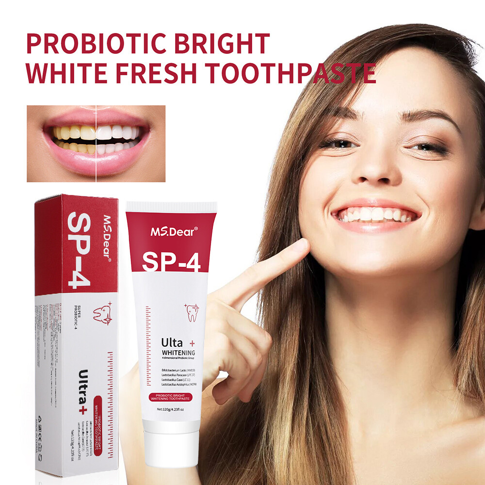 5PACK Toothpaste, Whitening Sp-4 Toothpaste, Sp-4 Probiotic Whitening Toothpaste