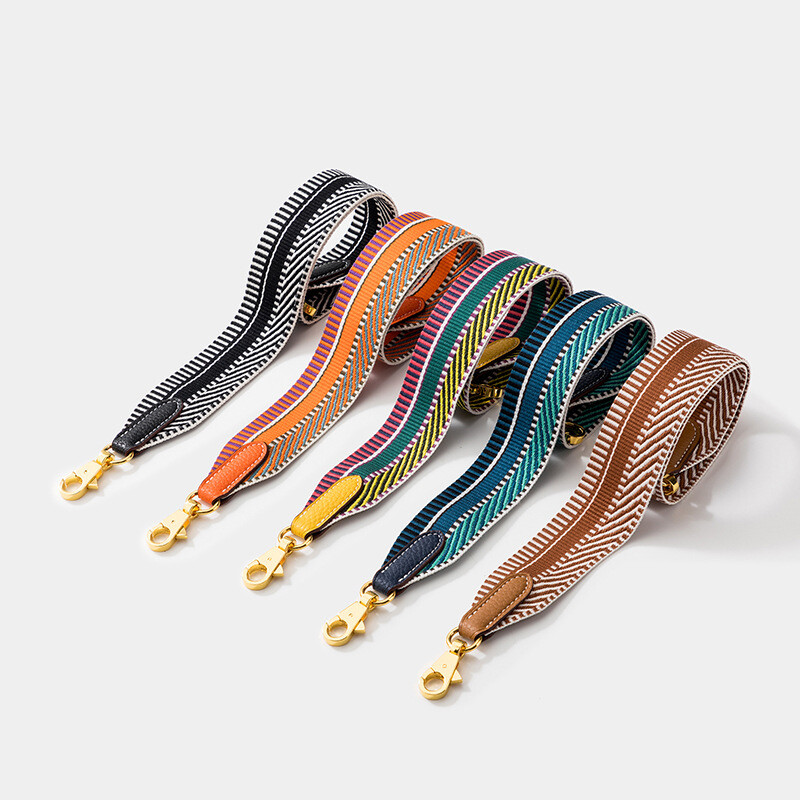 27.6’’-43.3"Canvas+Real Leather Crossbody Strap Replacement Bag Strap Wide