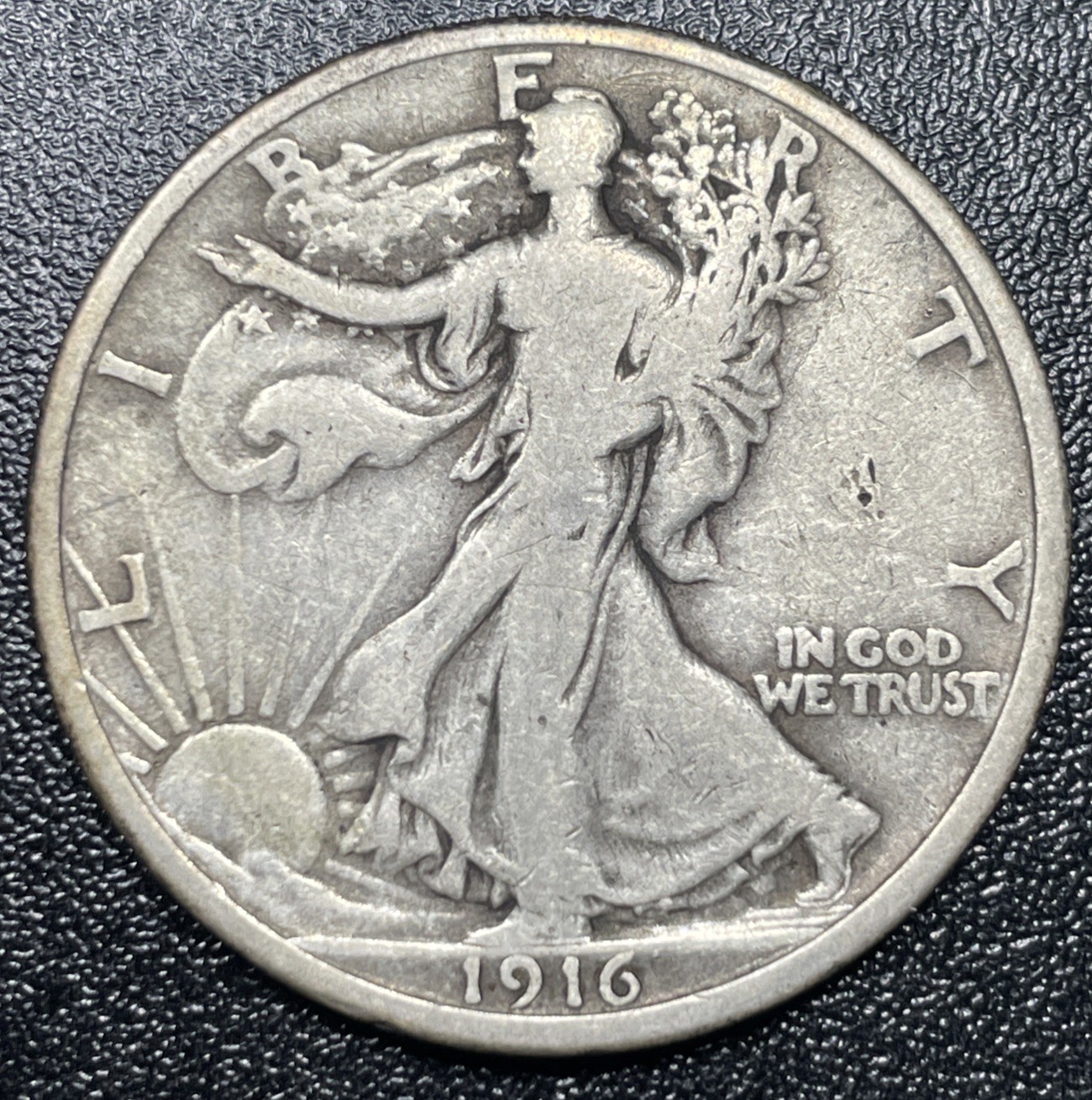 1916 P Walking Liberty Half Dollar 50C Fine Rare Date