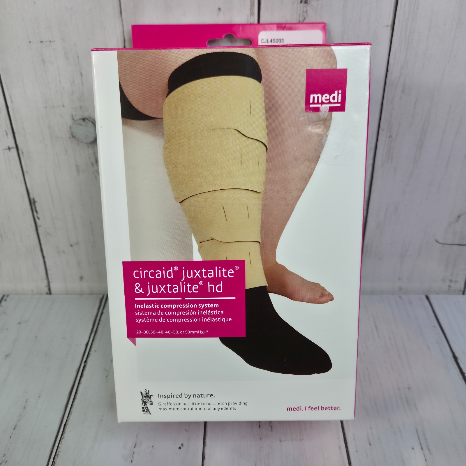 Medi Circaid Juxtalite HD Lower Leg Compression System Wrap Beige Short 28 Large