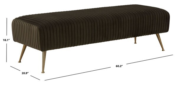 Safavieh Bench With Antique Brass Legs, Reduced Price 2172710457 KNT7041A