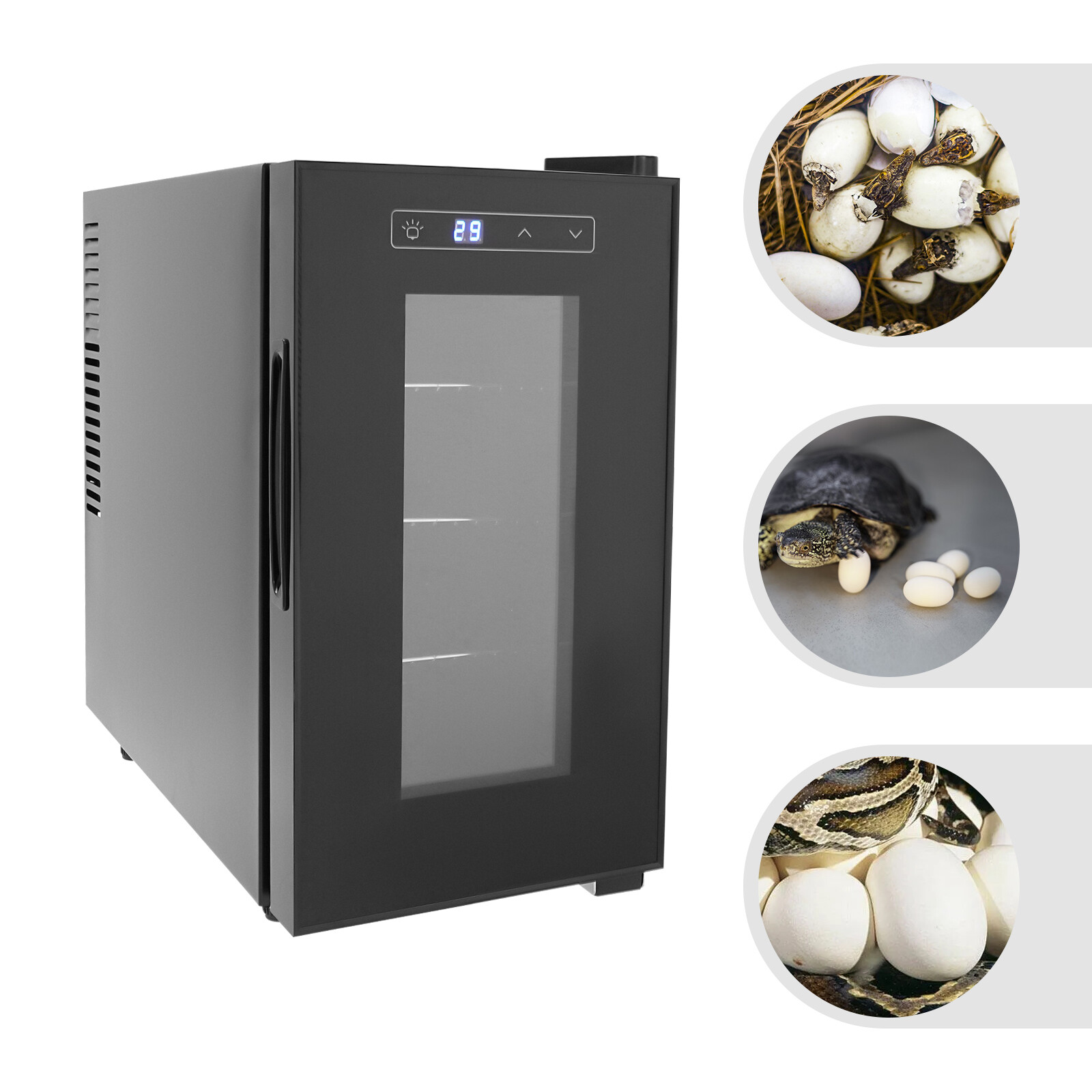Digital Reptile Egg Incubator with Temperature Control and Large Capacity