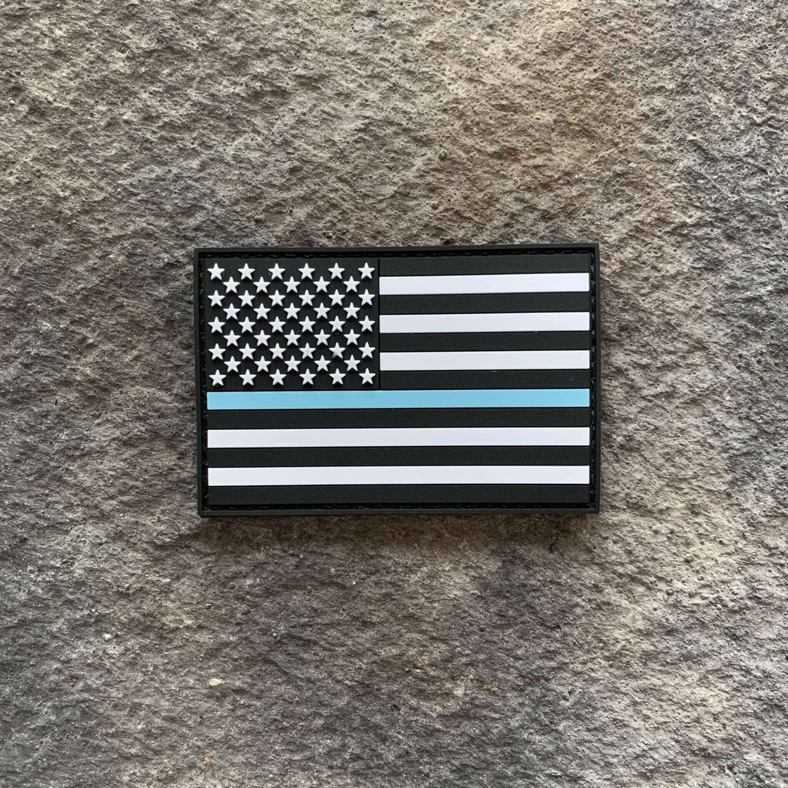 Thin Sky Blue Line PVC Patch