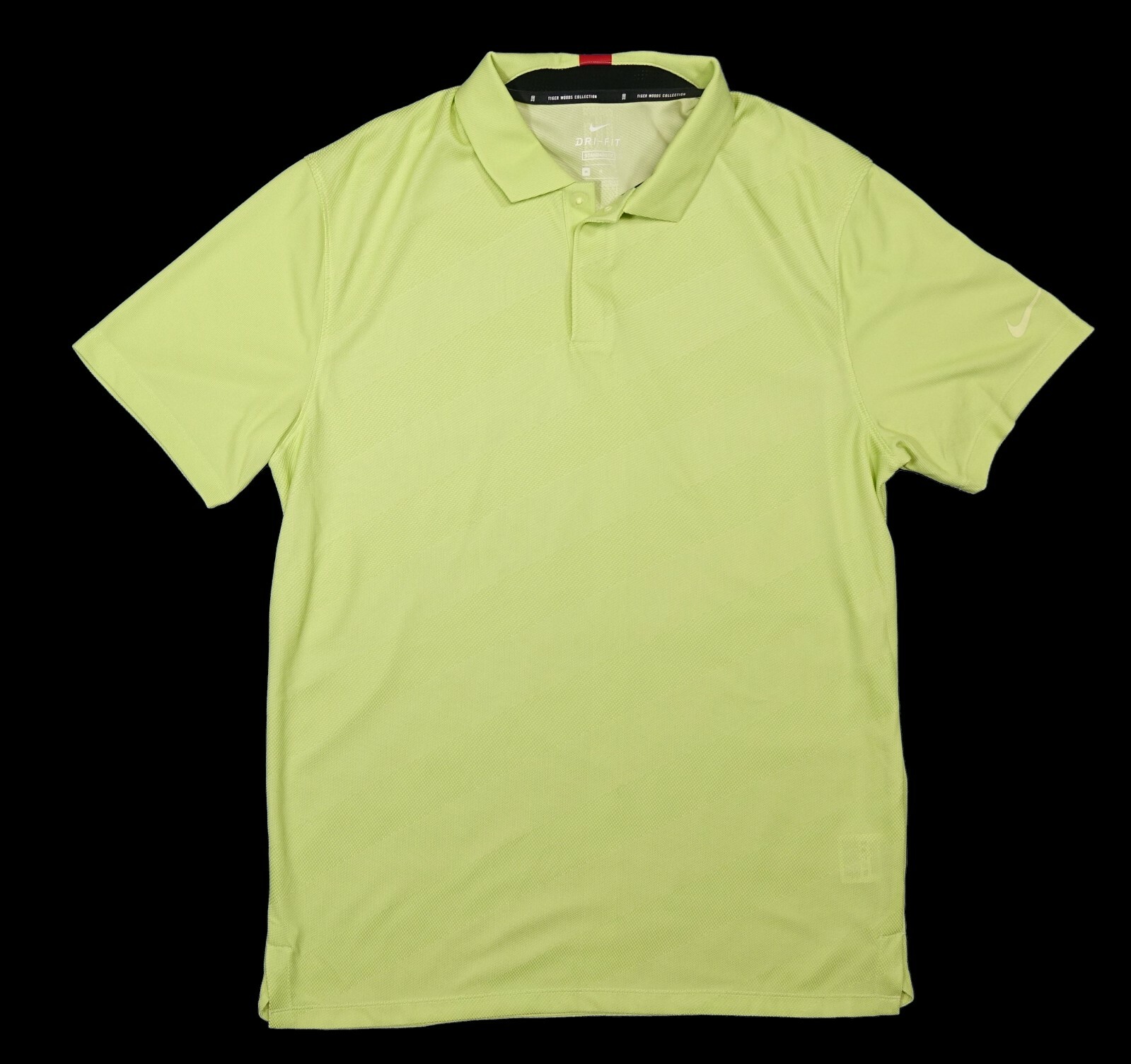Nike Tiger Woods Collection Striped Golf Polo Shirt Lime Green CK6313 Medium