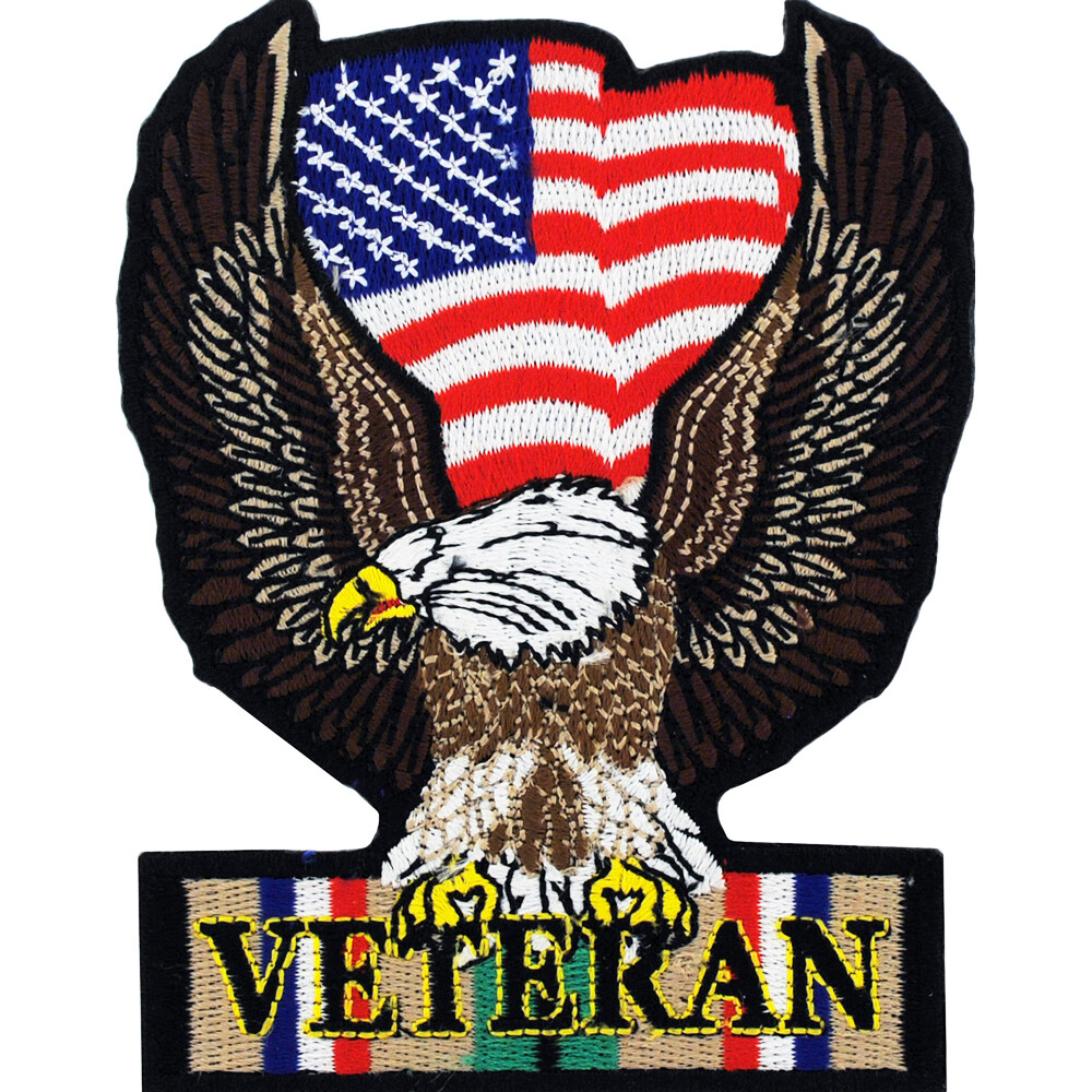 Desert Storm Veteran Embroidered 4" Patch Sew On or Iron On New Free Shipping