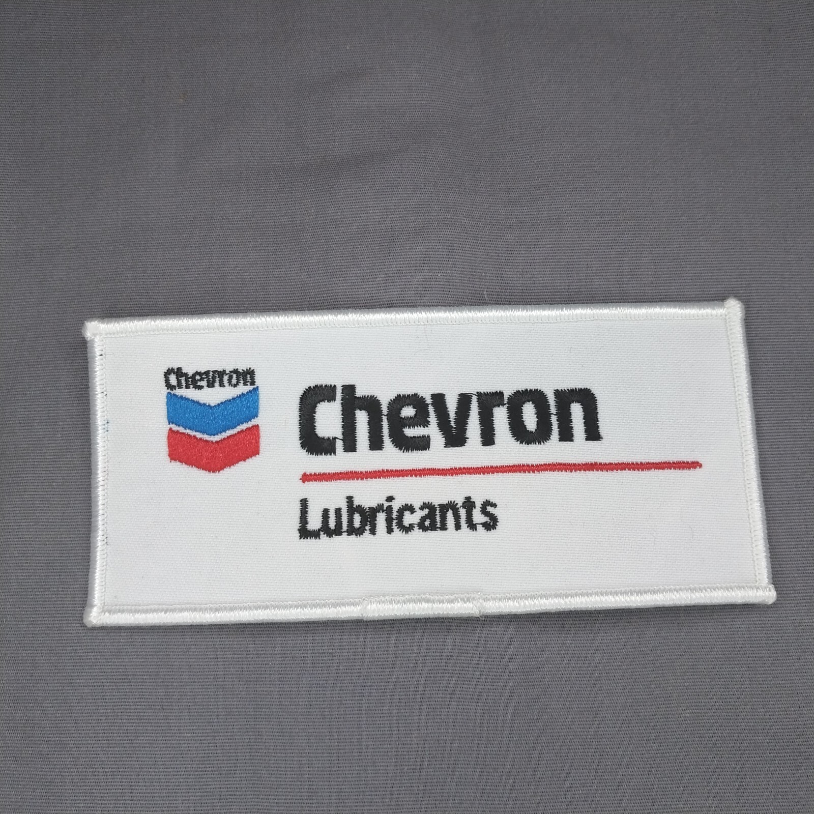 Chevron Gas Oil Lubricants 5.5" x 2.5" Cloth Iron On Patch