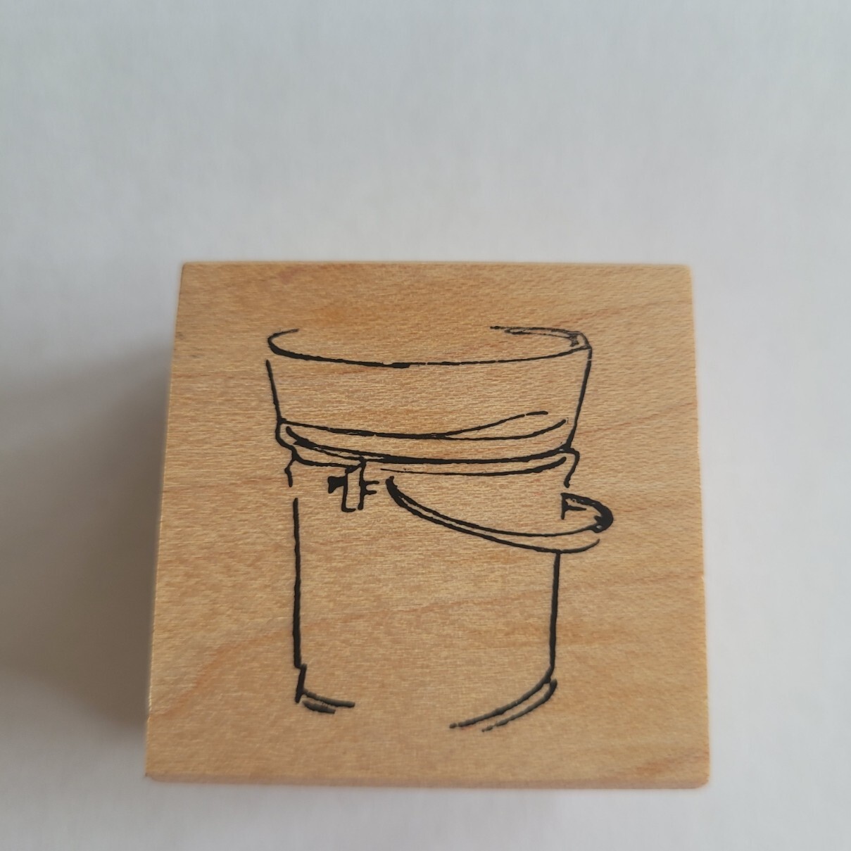 Bucket Sketch Mounted Rubber Stamp F-2420 Art Impressions 2003