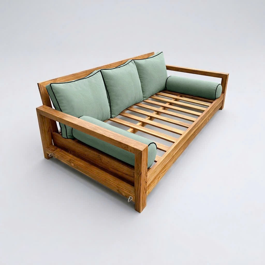 |COVER ONLY| STYLE 3 Twin Bolster Pillow Daybed Porch Swing Contrast Trim AD002