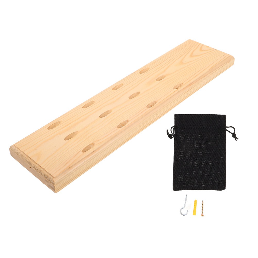 Elegant Wooden Dart Storage Rack Wall Mount with 12 Slots for Space Saving Use