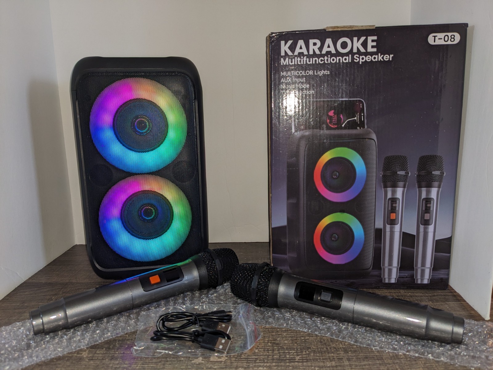 Portable Bluetooth Speaker, Peski Karaoke Machine for Adults & Kids