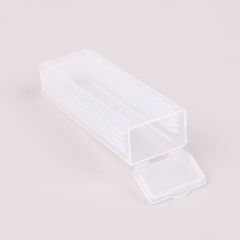 Plastic Microscope Slide Holder Storage Box Microslide PP Holds 5 Dispenser Box