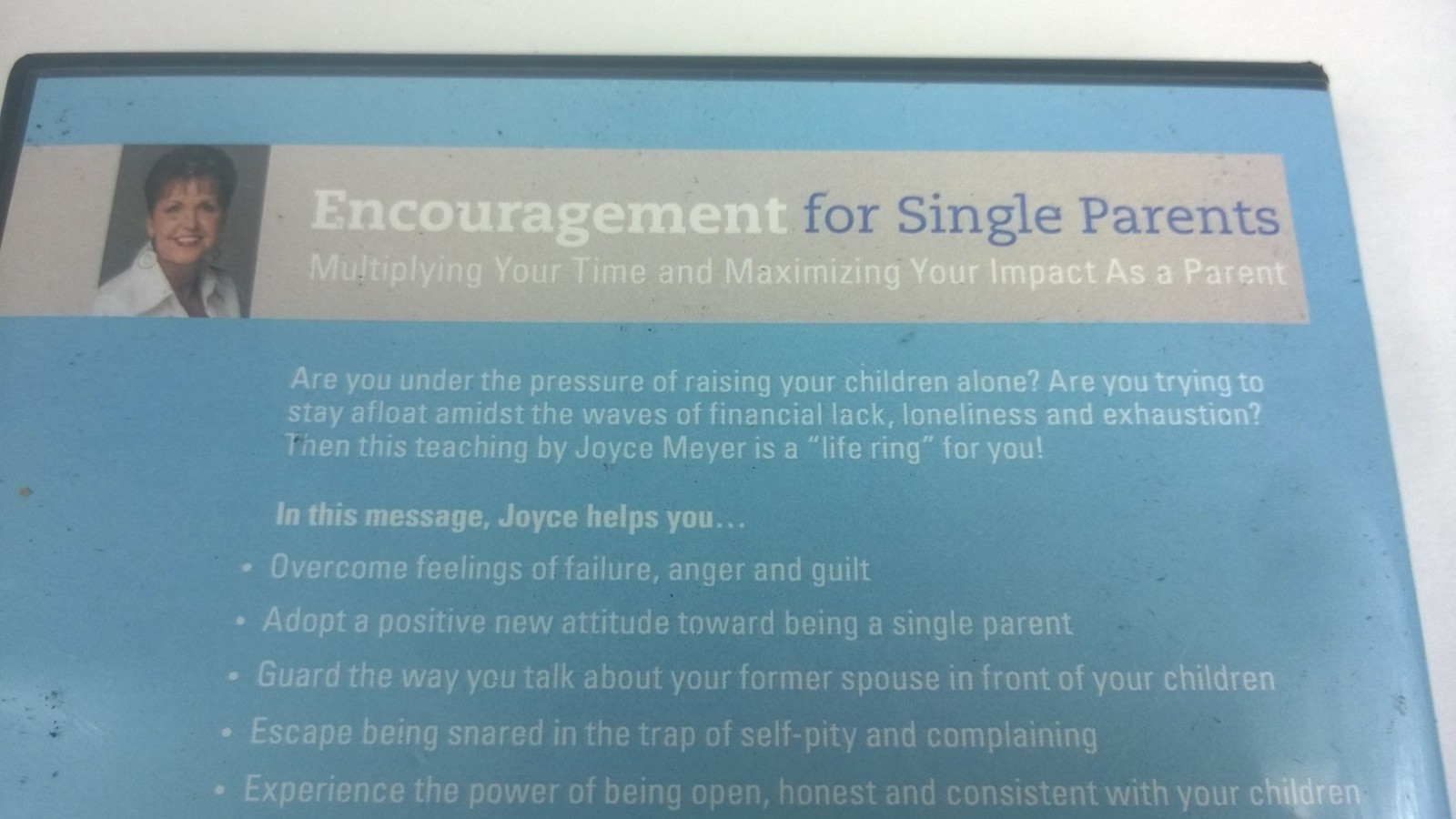 Encouragement For Single Parents Joyce Meyer 2- CD Set
