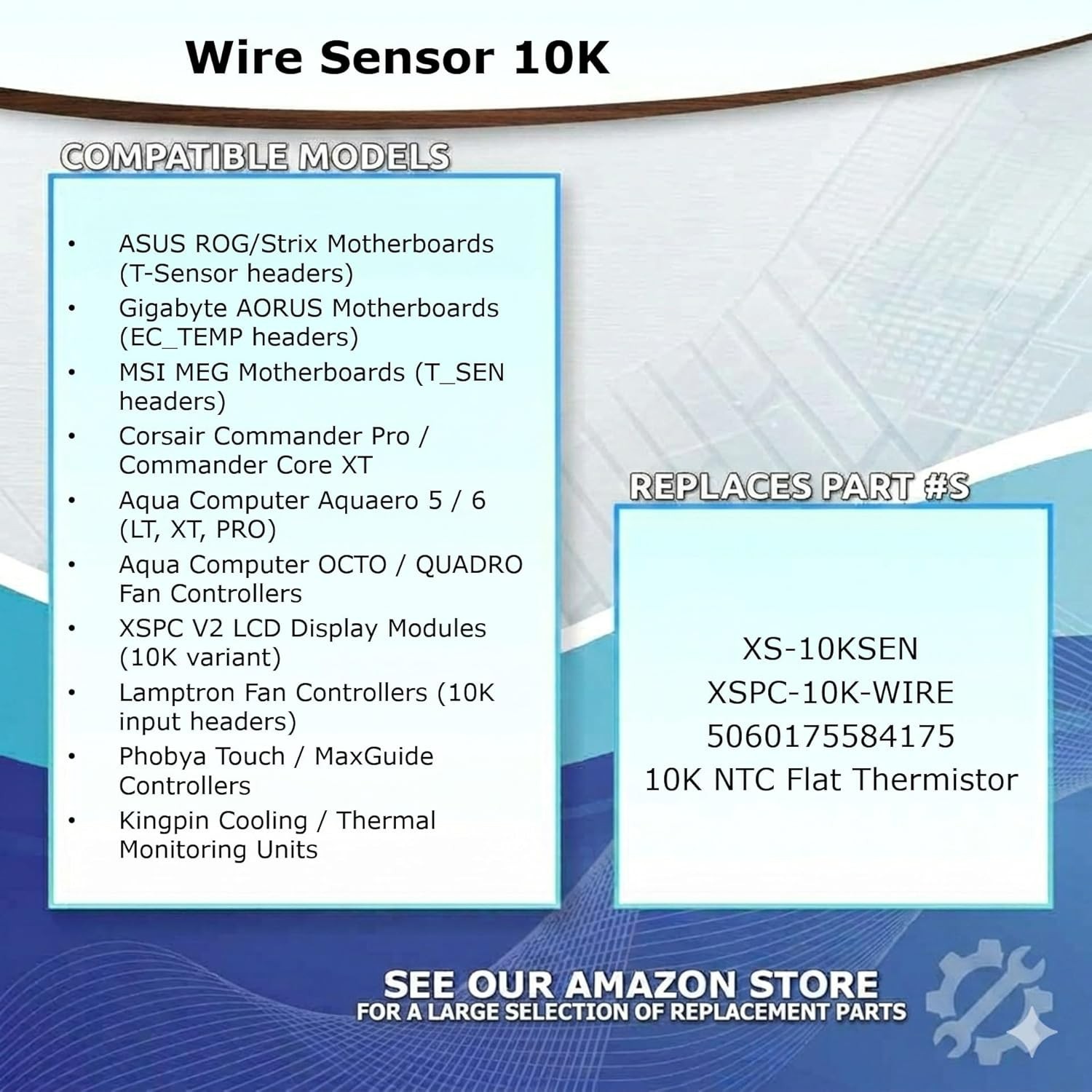 10K Temperature Sensor Replacement for XSPC - Accurate & Durable Solution