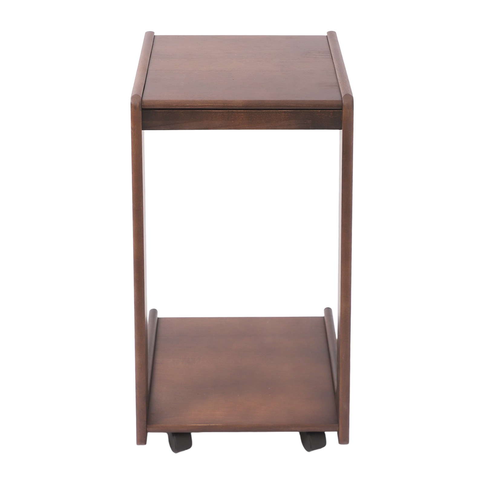 C-Shape Mobile Snack End Side Sofa Laptop Table w/ Drawer & Lockable Wheels