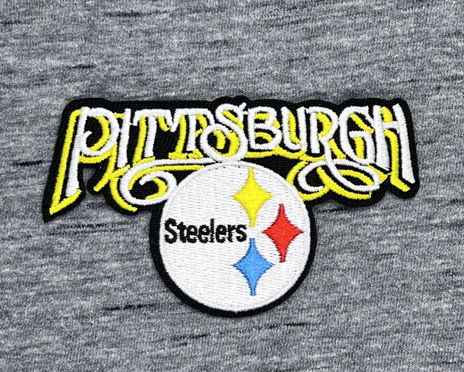 PITTSBURGH STEELERS EMBROIDERED IRON ON PATCH APPROX. 2” X 3.5” FREE SHIPPING