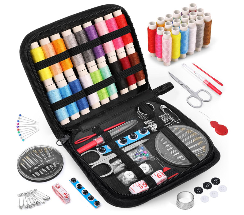 Portable Sewing Kit for Adults, Beginners, Travel, Home Essentials