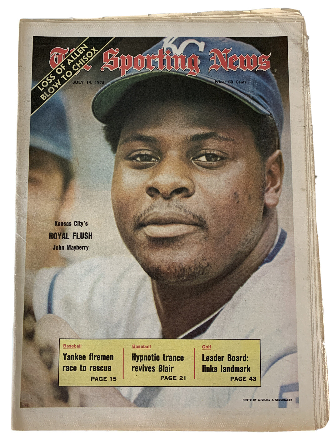 The Sporting News July 14, 1973, John Mayberry, Kansas City Royals, (B179)
