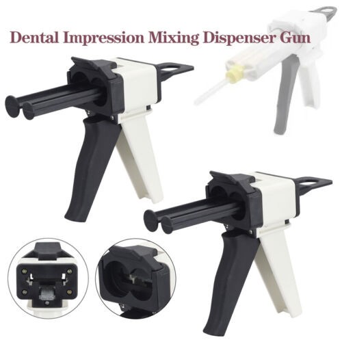2Pcs Dental Impression Universal Cartridge Dispenser Delivery Gun 1:1/2:1 USA