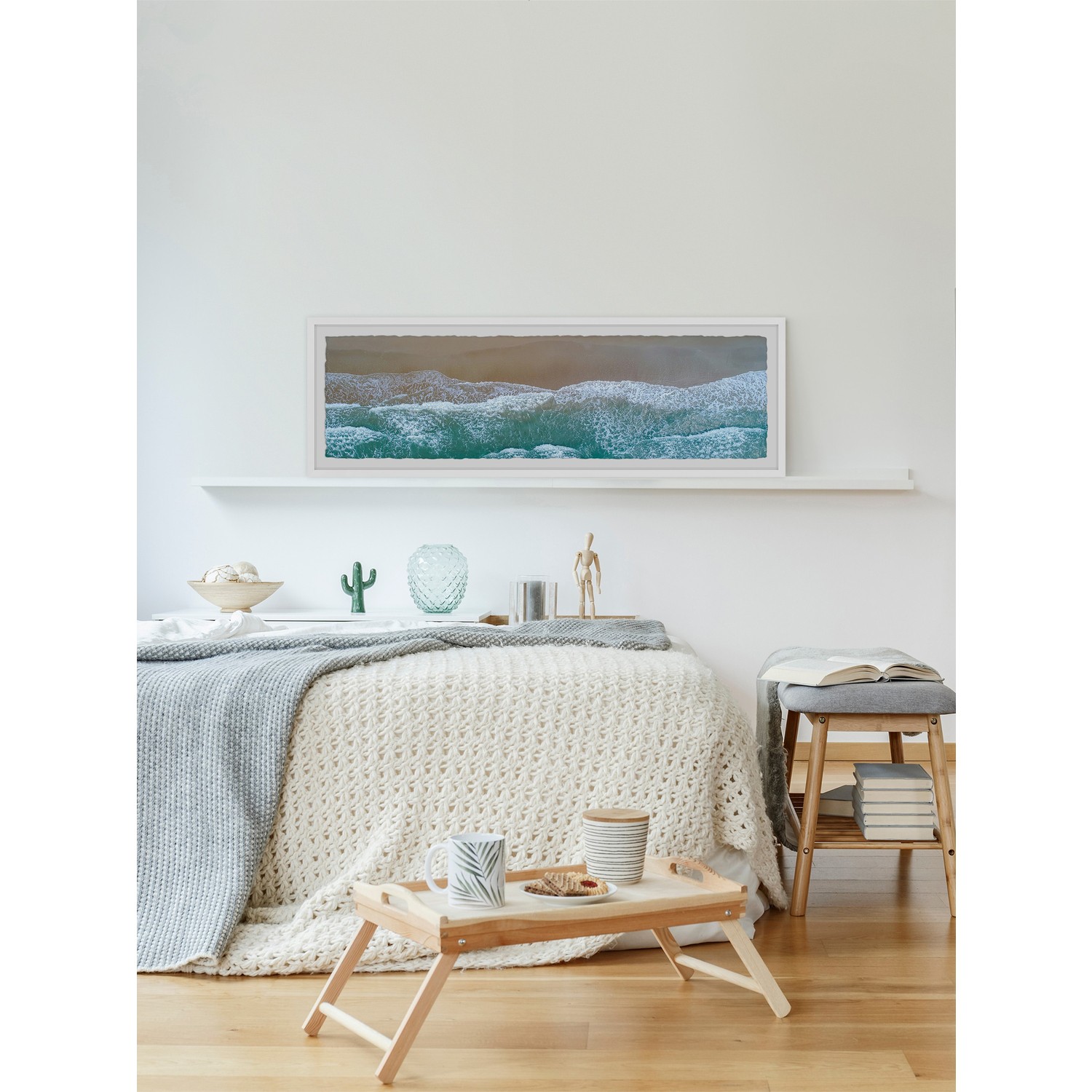 Marmont Hill Amazing Seaside Waves Framed Painting Print