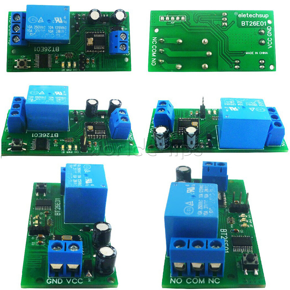 DC12V 1 Channel Bluetooth BLE 5.2 Relay Module Control Board 6 Commands Operate