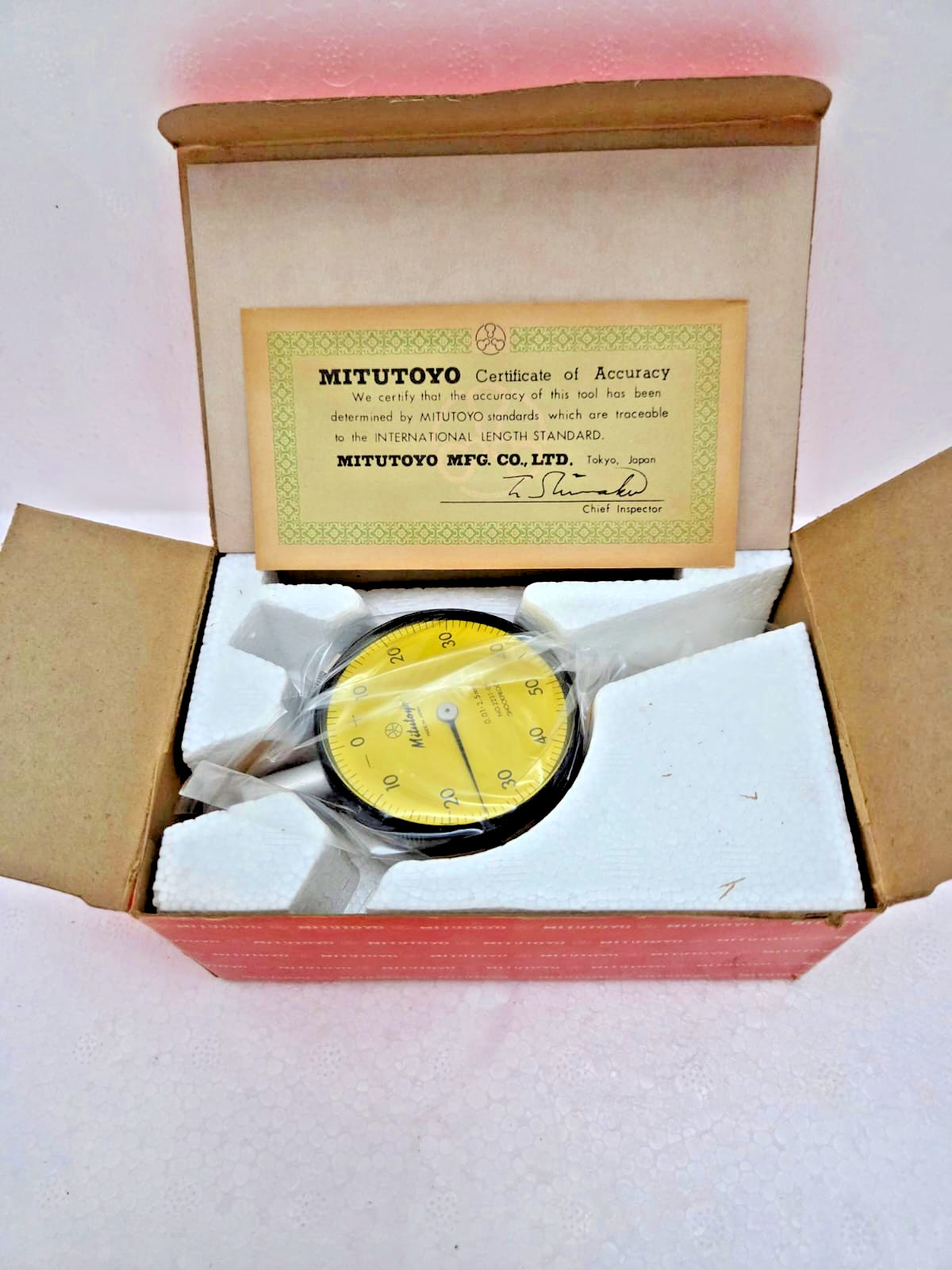 Mitutoyo 2231-01 Dial Indicator 0.01-2.5mm Graduation Shock Proof Made In Japan