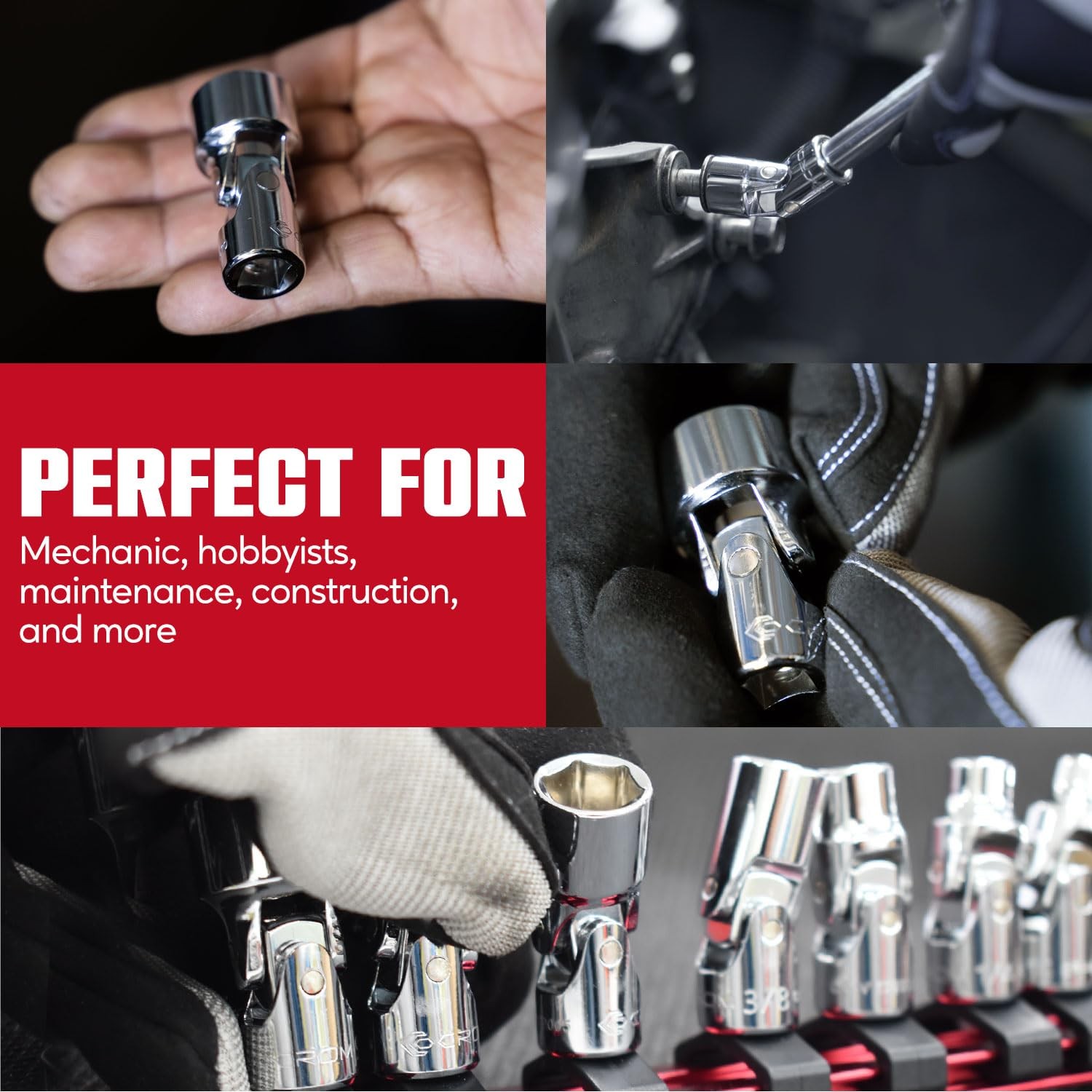 Universal Flex Socket Set 6point Swivel Socket Set Swivel Joint For Easier Acces