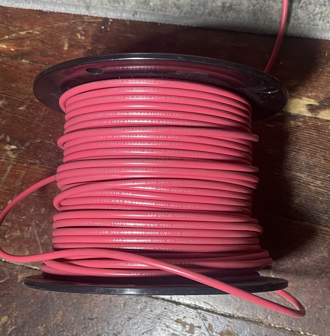 Wire Boat Marine Grade 12 AWG Gauge Tinned Copper Made in the USA Red Only 35 Ft