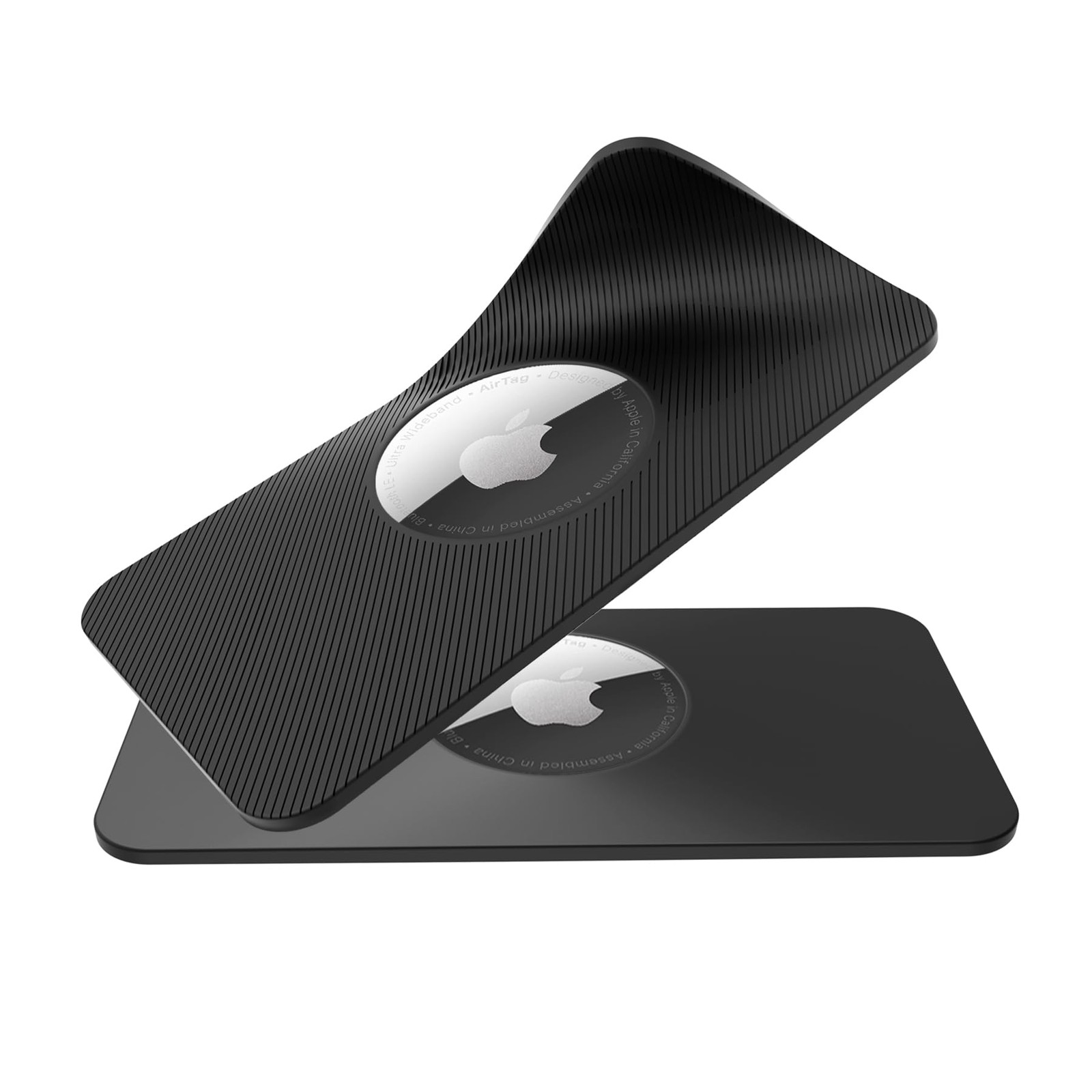 SEVROK 2-Pack AirTag Wallet Holder - Black Matte*1/Twill*1, Matte/Twill
