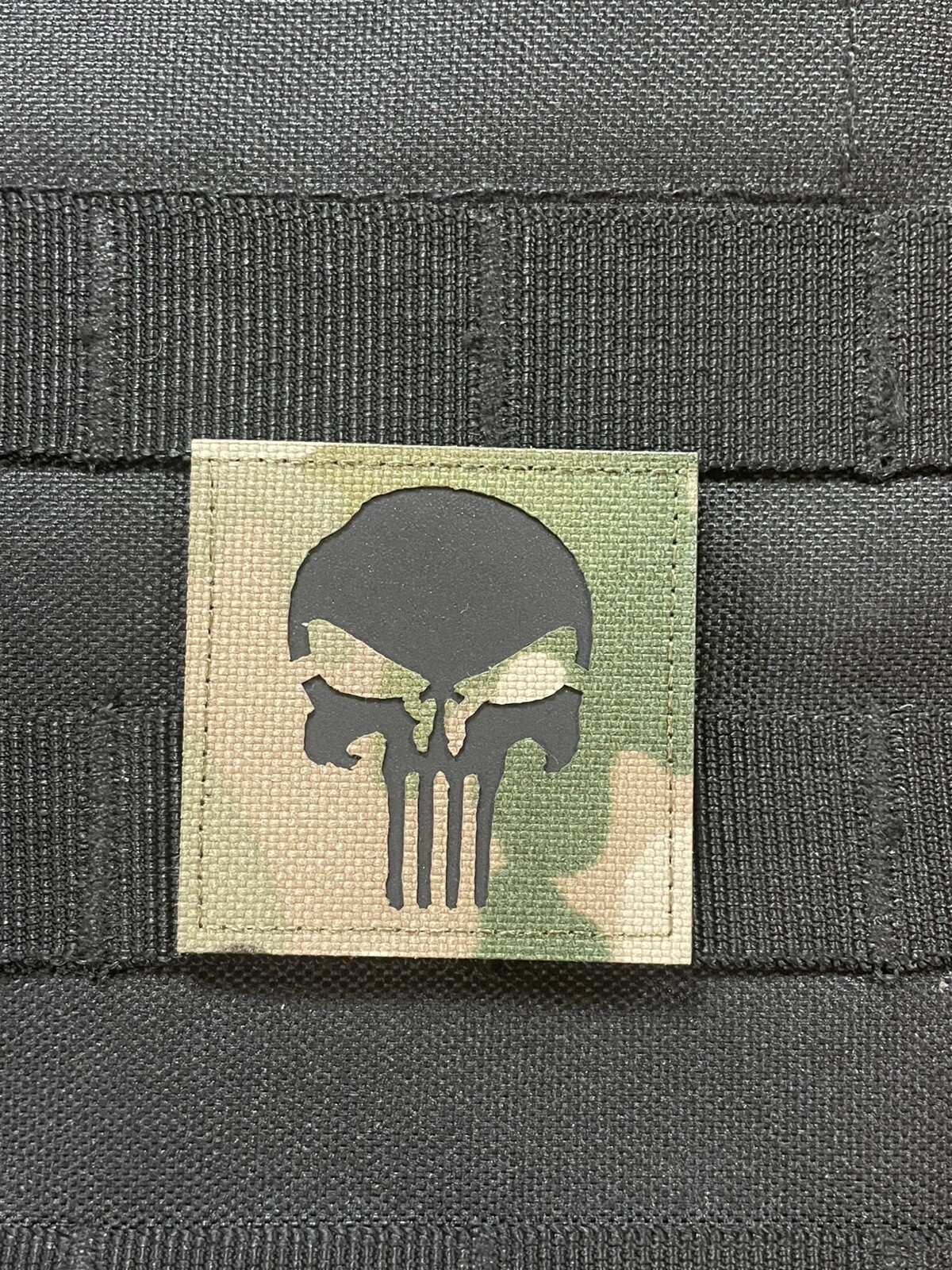 Punisher Skull infrared IR Multicam Patch tactical laser Hook Loop 2x2