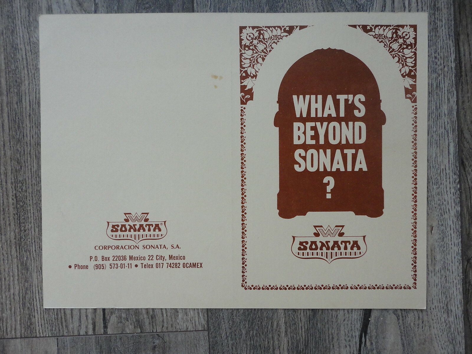 Sonata Wurlitzer Jukebox Info  Flyer Original Brochure
