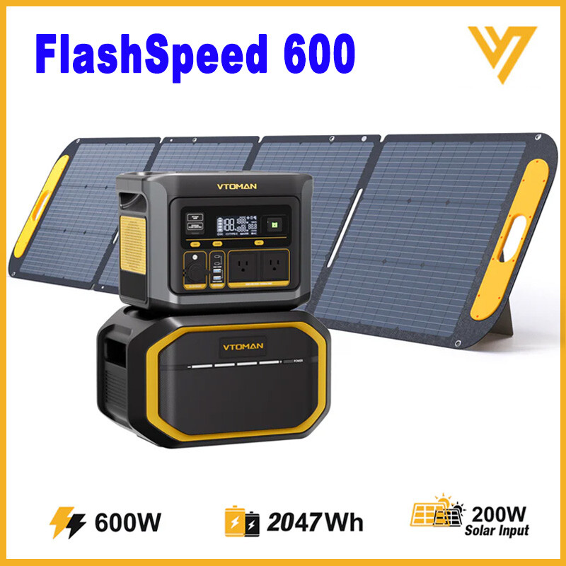 VTOMAN FlashSpeed 600 Portable Power Station 499Wh 600W Full Charge in 70 Min