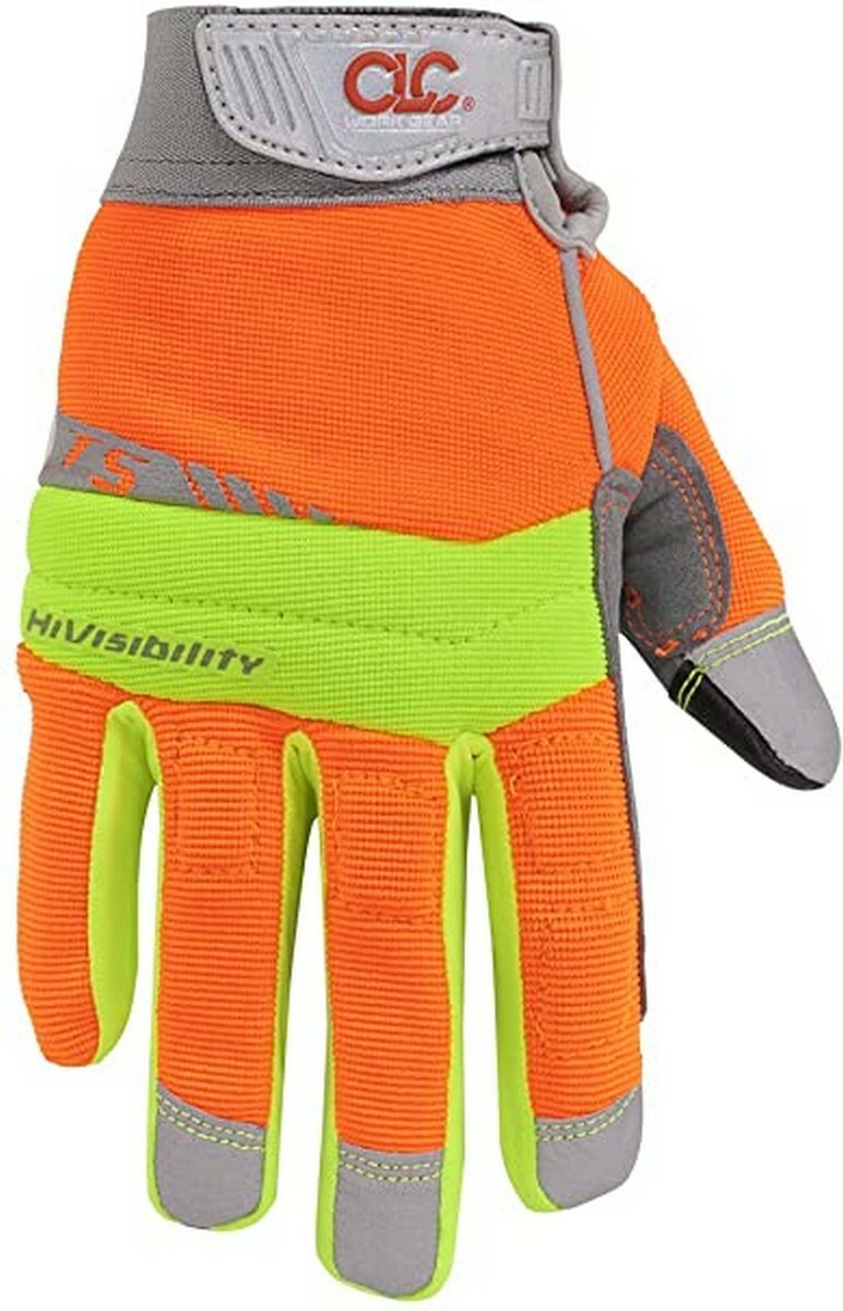 Custom Leathercraft 128L hivisibility Flex Grip Work Gloves