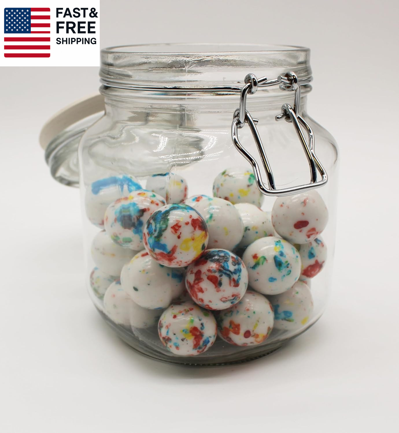 Psychedelic Jawbreakers Candy 1 Inch 1 Pound Hard as a Rock - Long 32 Pieces