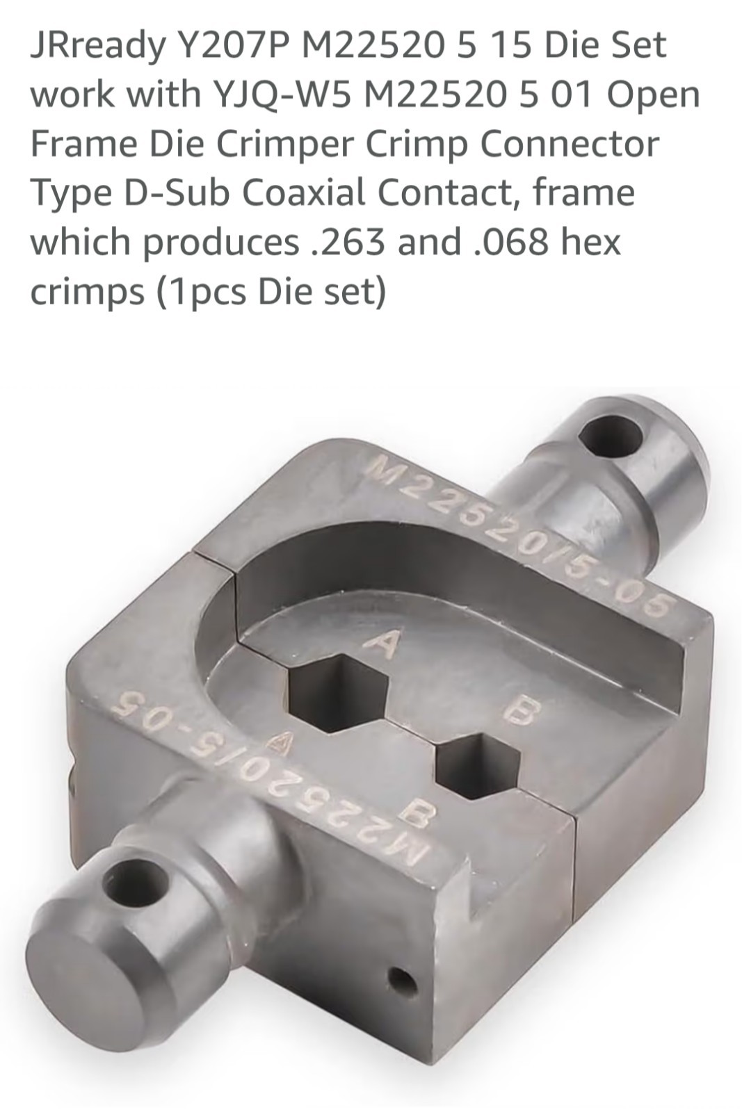 Y207P M22520/5-15 Crimp Die Mfg. JR READY Condition: New