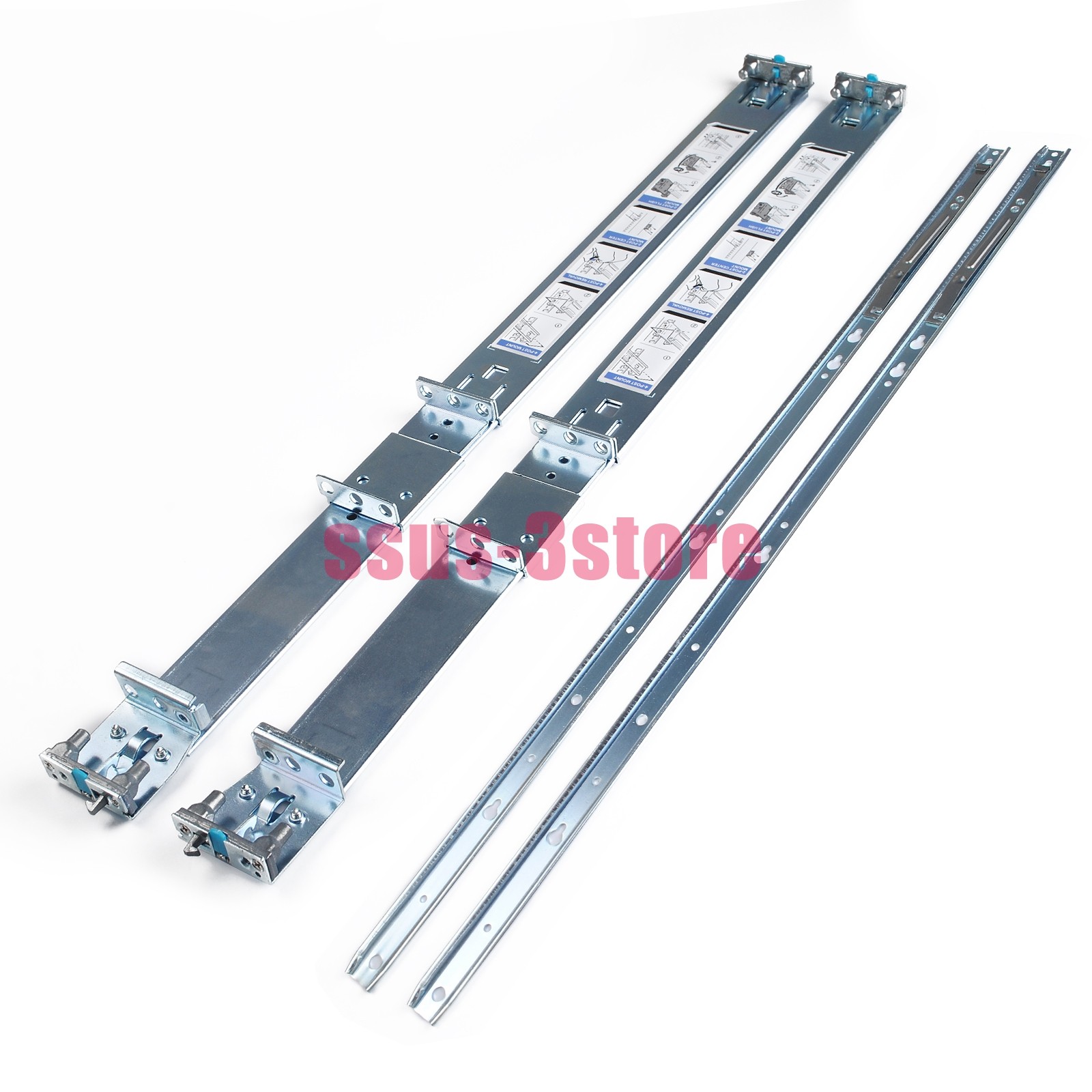 1U Static Ready Rails Kit 053D7M For Dell R410 R420 R630 R440 R640 R740 R6415