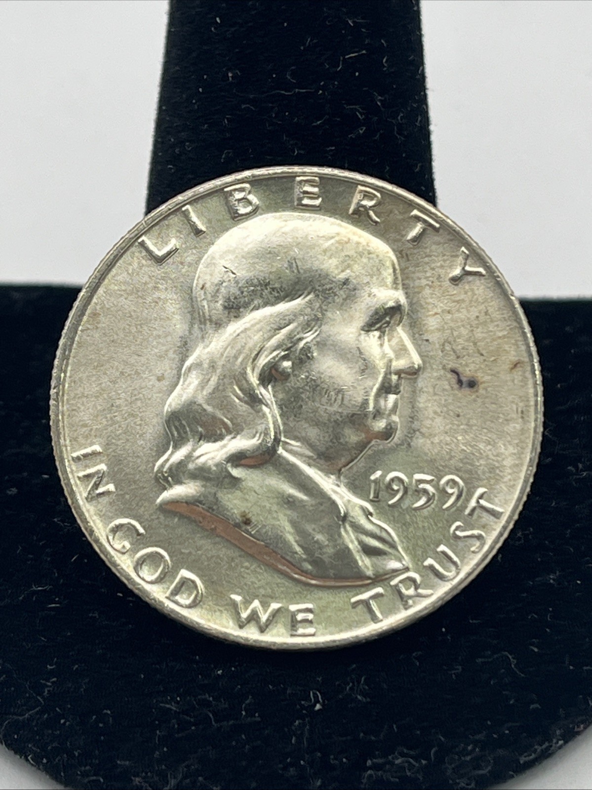 1959 D Franklin Half Dollar 90% Silver 50c US Coin